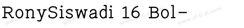 RonySiswadi 16 Bol字体转换